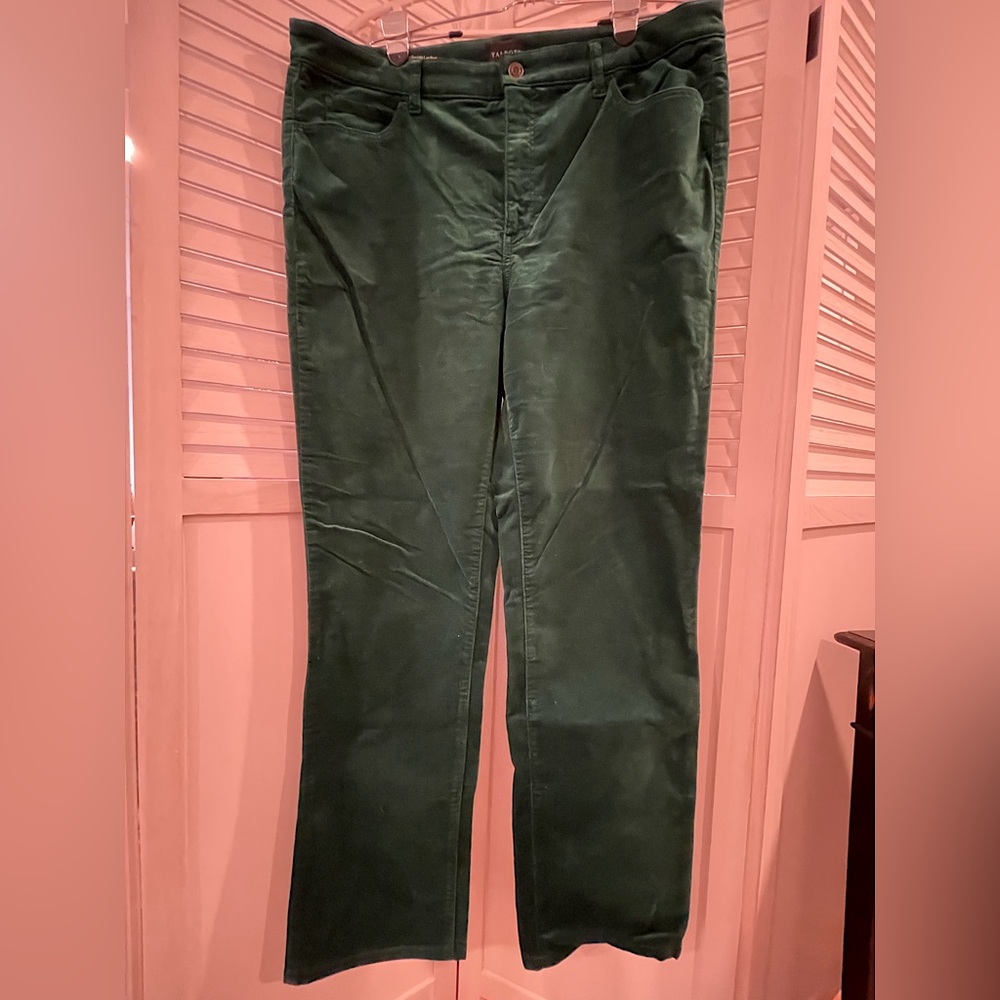 Talbots Forest Green Velveteen Pants